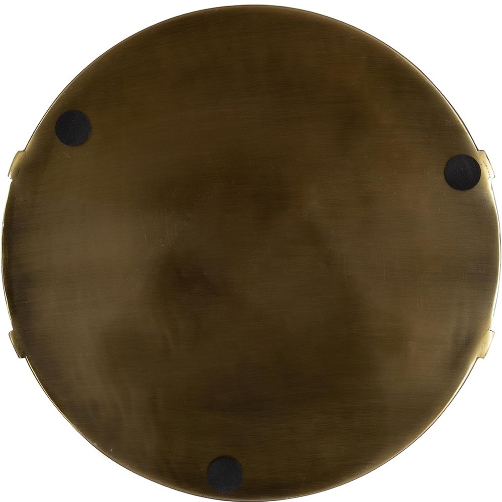 Kate and Laurel Myo Transitional Metal Round Tray 15 x 15 Brass Modern Tray - Picture 13 of 13